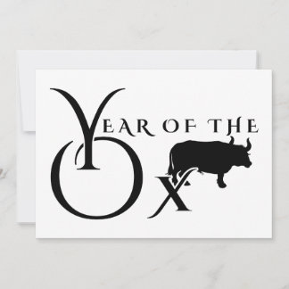 Jahr des Ochsen Einladung