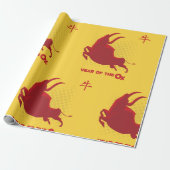 Jahr des OX Geschenkpapier (Ungerollt)