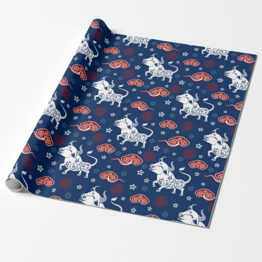 Jahr des OX Geschenkpapier (Ungerollt)