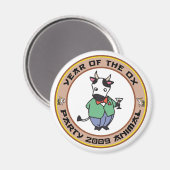 Jahr des OX-Geschenks Magnet (Vorderseite/Rückseite)