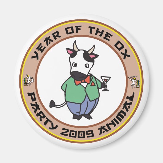 Jahr des OX-Geschenks Magnet (Vorne)