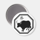 Jahr des OX Magnet (Vorderseite/Rückseite)