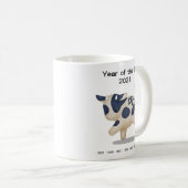 Jahr des Ox-Niedlichen Tieres 2021 Kaffeetasse (VorderseiteRechts)