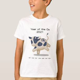 Jahr des Ox-Niedlichen Tieres 2021 T-Shirt