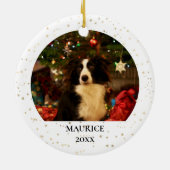 Jahr des personalisierten Fotos Keramik Ornament (Hinten)