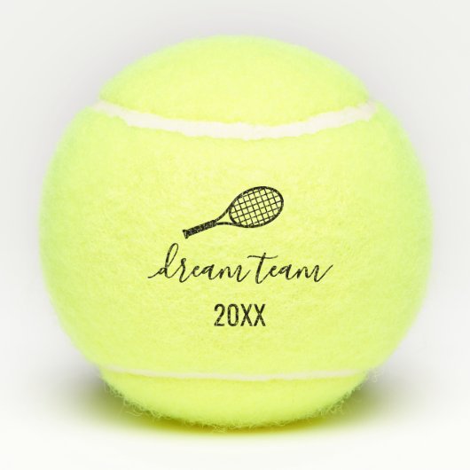 Jahr des personalisierten Namens des Teamclubs Tennisbälle (Rückseite)