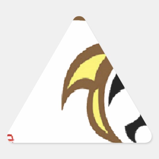 Jahr des Pferdes - 2014, chinesischer Zodiak Dreieckiger Aufkleber (Vorderseite)