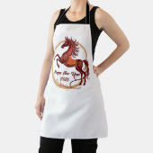 Jahr des Pferdes 2026 Braune Farbe Schürze (InSitu)