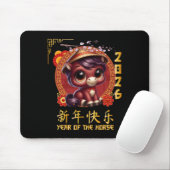 Jahr des Pferdes 2026 chinesischer Mondfest 2026 Mousepad (Mit Mouse)