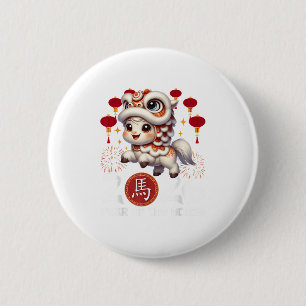Jahr des Pferdes 2026 Chinesischer Mondsee Neujahr Button