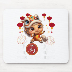 Jahr des Pferdes 2026 Chinesischer Mondsee Neujahr Mousepad