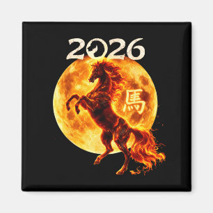 Jahr des Pferdes 2026 Chinesischer Zodiak Lunar Ne Magnet