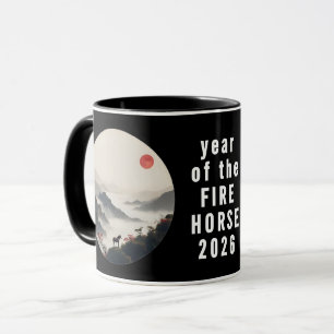 Jahr des Pferdes 2026 Chinesisches Neujahr Tasse