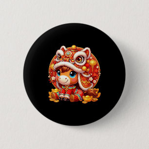 Jahr des Pferdes 2026 Chinesisches Neujahrsfest Button