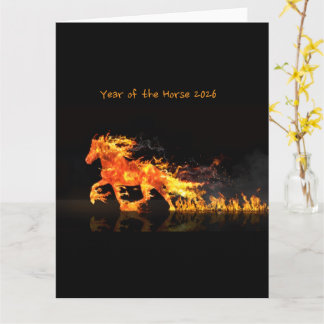 Jahr des Pferdes 2026 (Feuerpferd) Karte