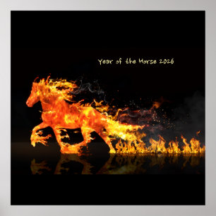Jahr des Pferdes 2026 (Feuerpferd) Poster