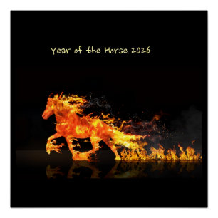 Jahr des Pferdes 2026 (Feuerpferd) Poster