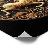 Jahr des Pferdes 2026 Glück für China Neues Jahr 2 Poster (Ecke)