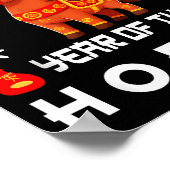 Jahr des Pferdes 2026 Mond  Poster (Ecke)