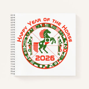 Jahr des Pferdes 2026 Notizblock