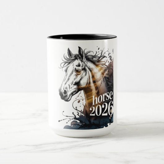 Jahr des Pferdes 2026 Tasse (Zentrum)