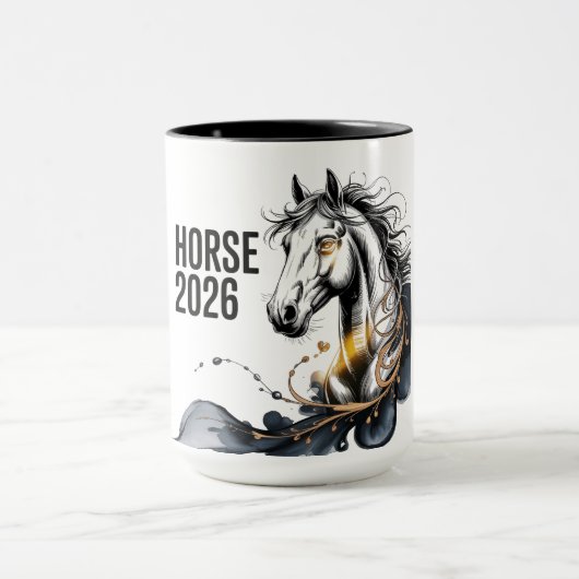 Jahr des Pferdes 2026 Tasse (Zentrum)