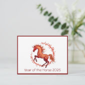 Jahr des Pferdes 2026 - Urlaub nach Karte (Stehend Vorderseite)