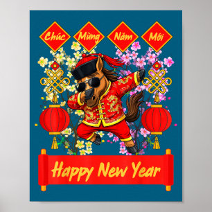 Jahr des Pferdes 2026 Vietnamesisches Neujahrsfest Poster