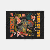 Jahr des Pferdes Chinesisch Neujahr 2026 Premium Fleecedecke (Vorderseite (Horizontal))