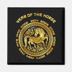 Jahr des Pferdes Chinesischer Zodiak Chinesisches Magnet