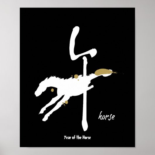 Jahr des Pferdes - Chinesischer Zodiak Poster (Vorne)