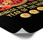 Jahr des Pferdes - Chinesisches Neujahr 2026 Pferd Poster (Ecke)