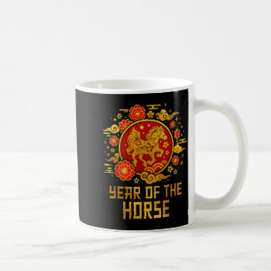Jahr des Pferdes Chinesisches Neujahr 2026 Zodiac  Kaffeetasse