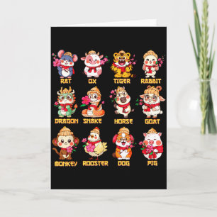 Jahr des Pferdes Chinesisches Sternzeichen Tierkre Karte