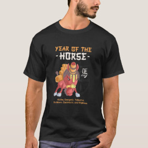 Jahr des Pferdes Chinesisches Sternzeichen Tierkre T-Shirt