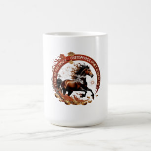 Jahr des Pferdes Flamme, Mondzodiak-Geschenk Kaffeetasse