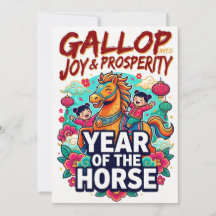 Jahr des Pferdes - Galopp in Freude und Wohlstand