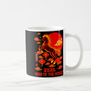 Jahr des Pferdes Lunar Chinesisches Neujahr Feuerp Kaffeetasse