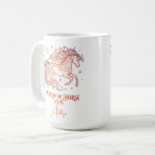 Jahr des Pferdes Motivational Kaffeetasse (Vorderseite Links)