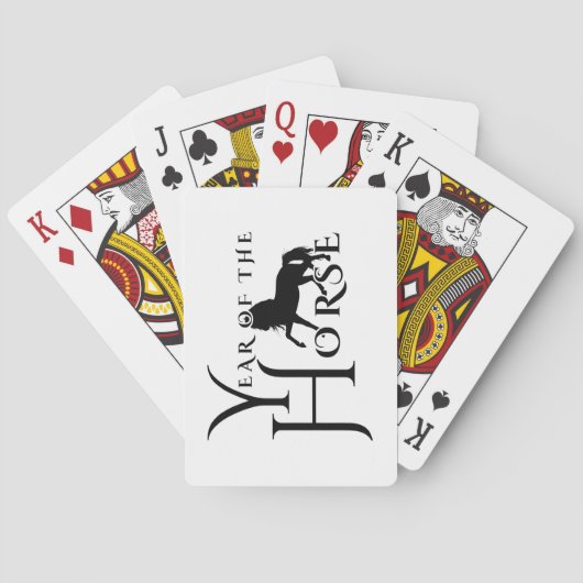 Jahr des Pferdes Spielkarten (Rückseite)