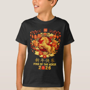 Jahr des Pferdes Zodiac 2026 Chinesisches Neujahr T-Shirt