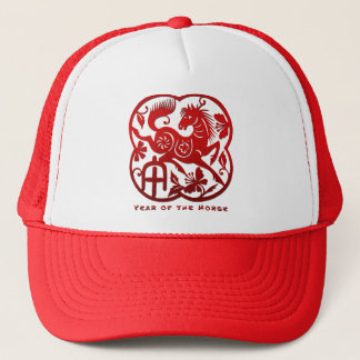 Jahr des Pferds Papercut Truckerkappe