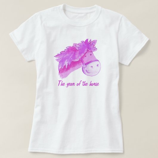 Jahr des pinkfarbenen T - Shirt (Design vorne)