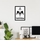 Jahr des RAM (wildRam) Poster (Heimbüro)