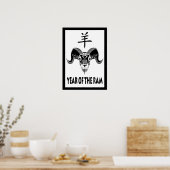 Jahr des RAM (wildRam) Poster (Küche)