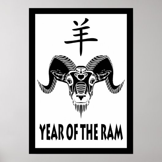 Jahr des RAM (wildRam) Poster (Vorne)