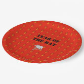 Jahr des Rattenchinesischen Neujahrs Pappteller (Schrägansicht)