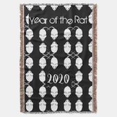 Jahr des Rattenmausmusters 2020 mit Text Decke (Vorderseite Vertikal)