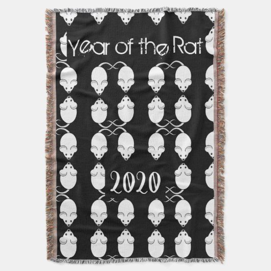 Jahr des Rattenmausmusters 2020 mit Text Decke (Vorderseite Vertikal)