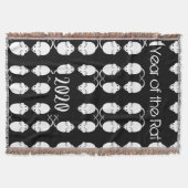 Jahr des Rattenmausmusters 2020 mit Text Decke (Vorderseite)